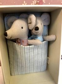 TWINS, BABY MICE IN MATCHBOX