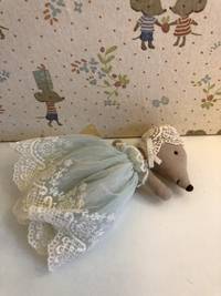 Baby mouse in gown