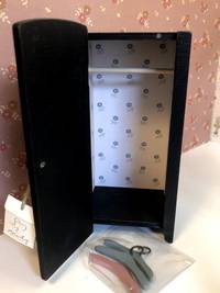 MINIATURE VINTAGE CLOSET W. HANGERS