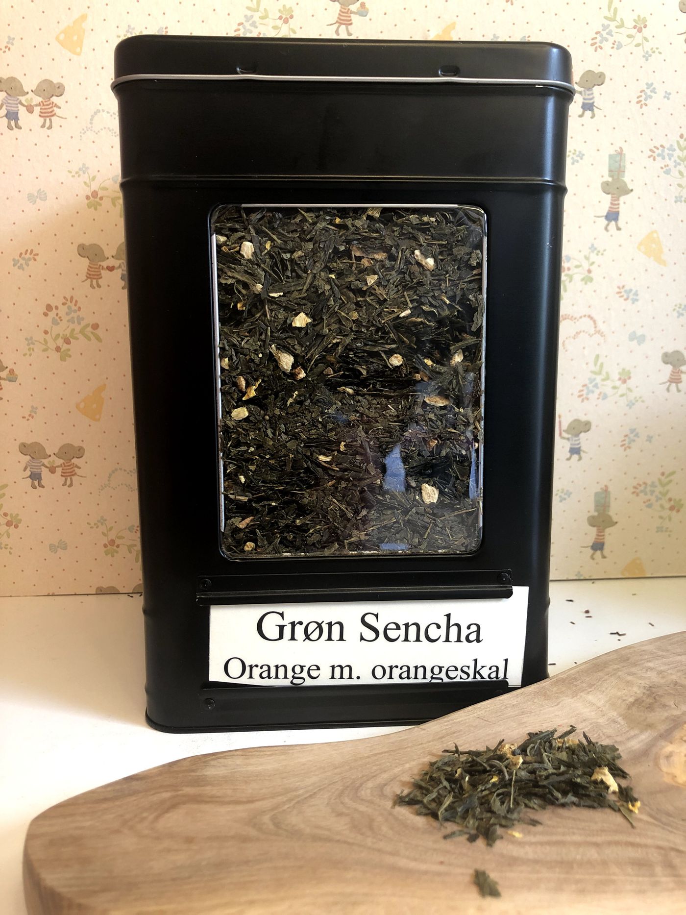 GRØN SENCHA ORANGE MED ORANGESKAL